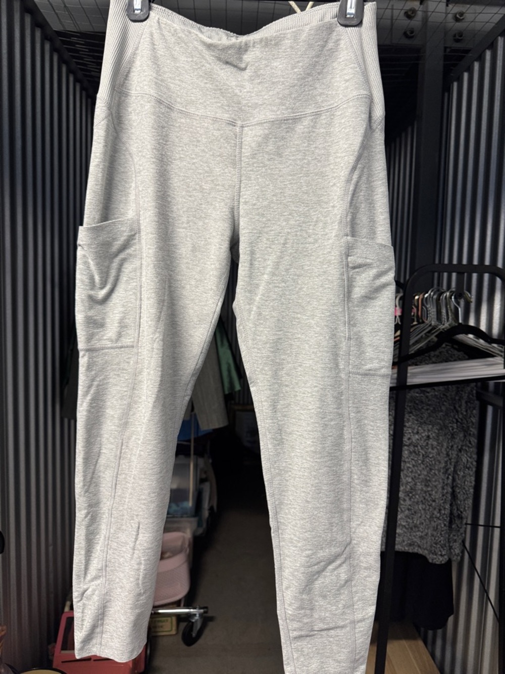 Apana Light Gray Side Pocket Leggings